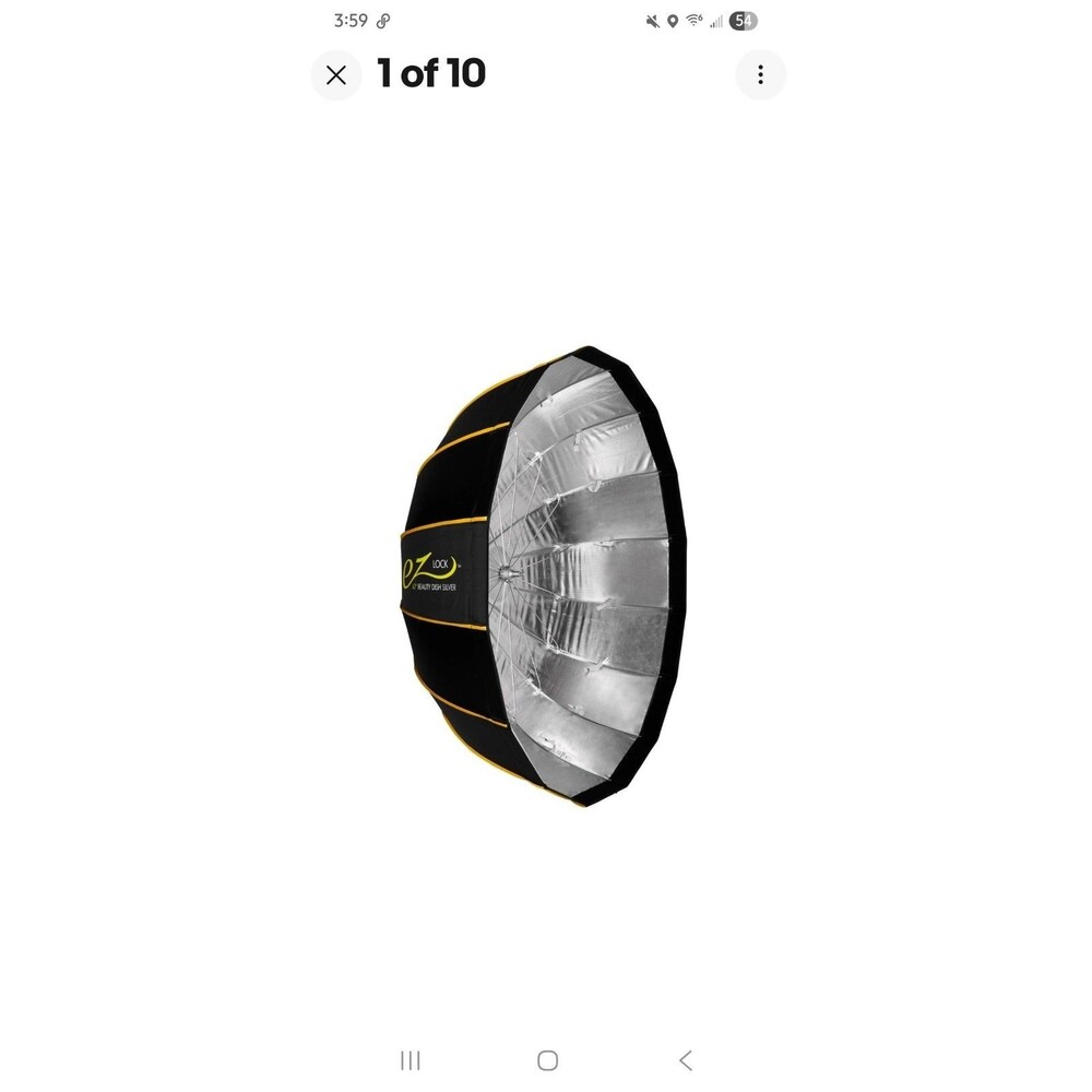 Glow EZ Lock 42" Collapsible Silver Beauty Dish Softbox w/Bowens Mount Speedring